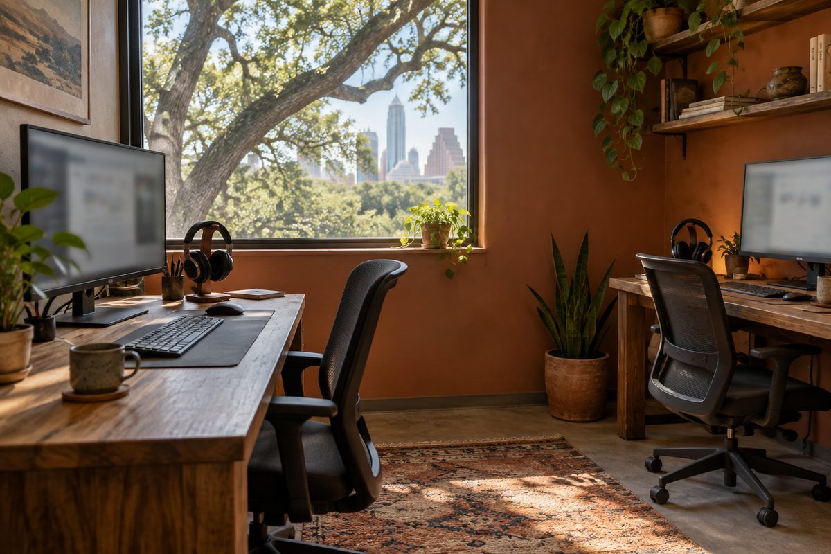 The small support room in Austin where SPLE takes calls